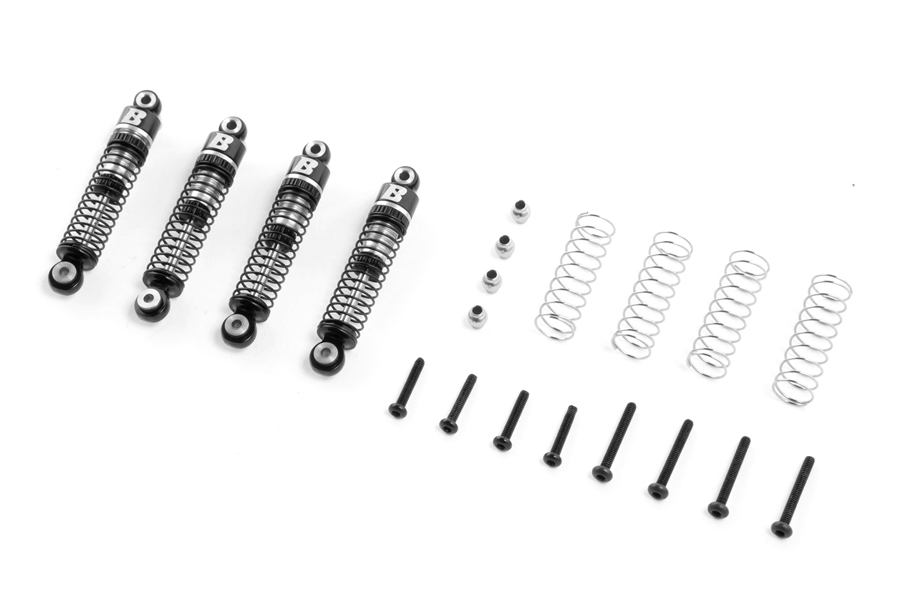 BATRAZZI Oil-filled Aluminum Shocks for FCX24 / FCX18 Silver (4 pcs)