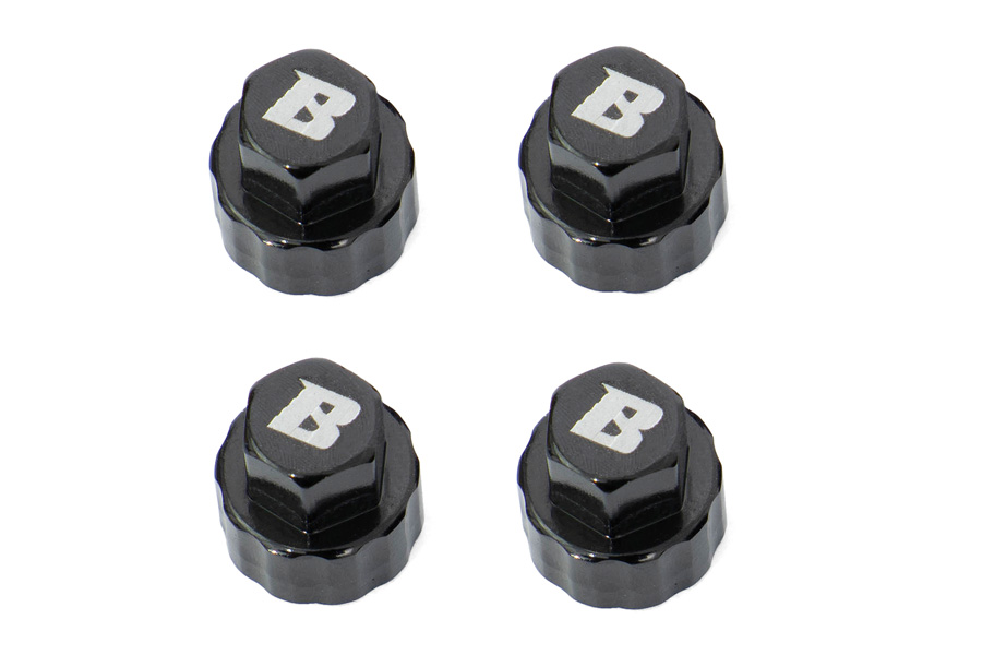 BATRAZZI 1.0" Aluminum D-Hole Beadlock Wheel Covers Black ( 4pcs )
