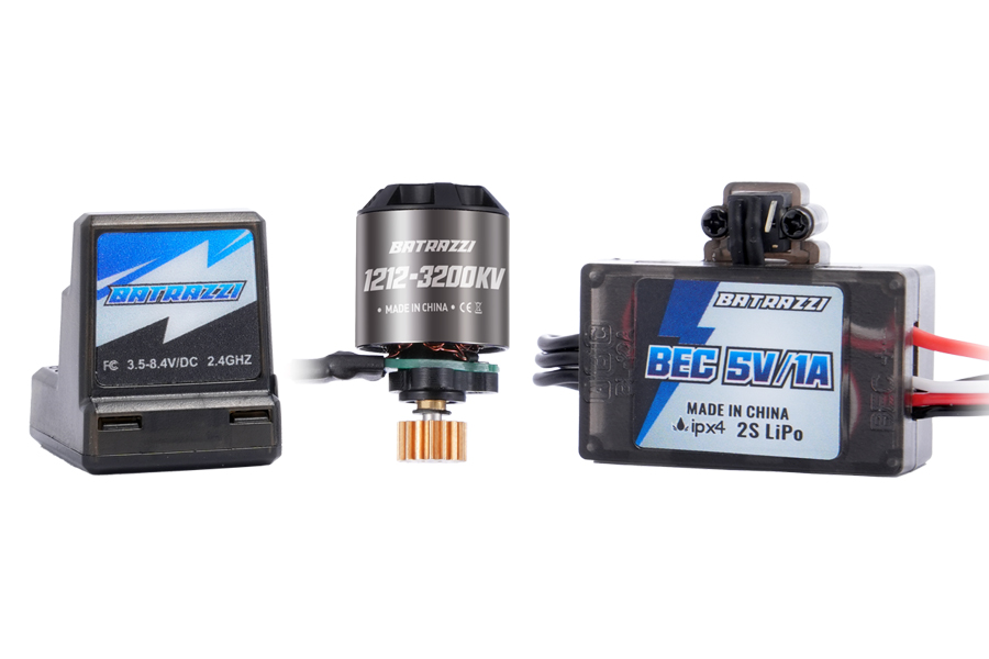 BATRAZZI Ctrl Frk 3200KV Brushless Outrunner Motor, Receiver and ESC Set for FCX18 / FCX24