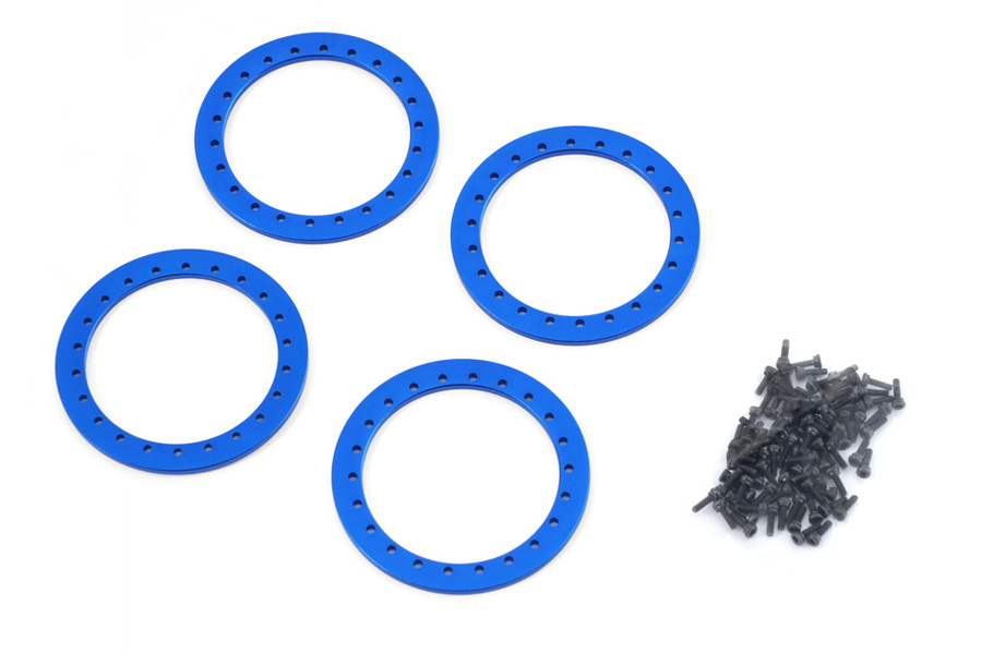 BATRAZZI 1.9" Aluminum Beadlock Rings Blue (4pcs)