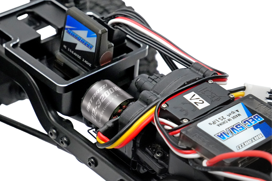 BATRAZZI Ctrl Frk 3200KV Brushless Outrunner Motor, Receiver and ESC Set for FCX18 / FCX24