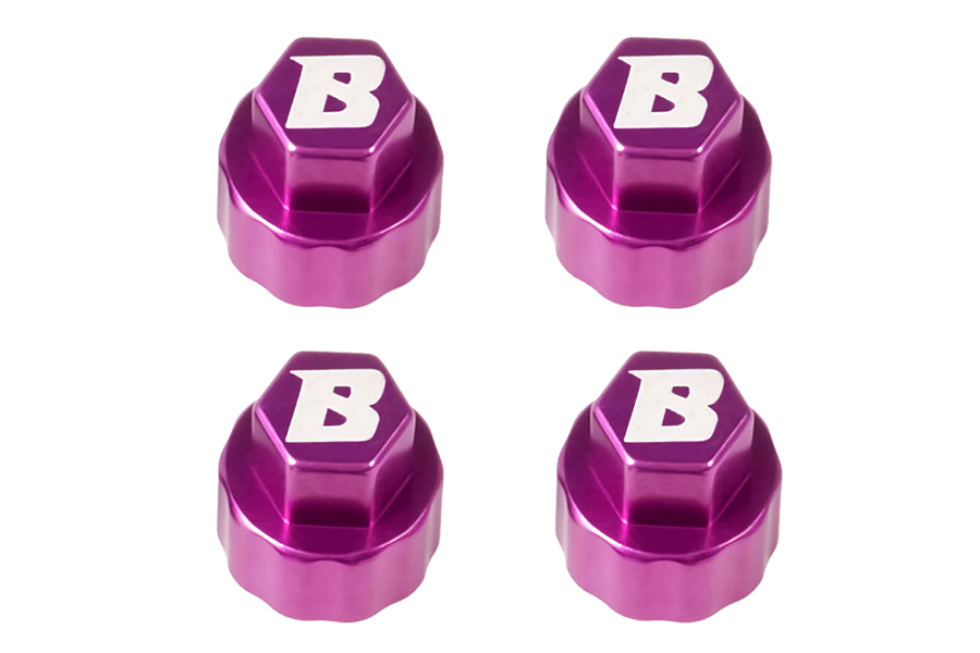 BATRAZZI M3 Aluminum Wheel Hub Covers for FCX18 & FCX24 Purple (4pcs)
