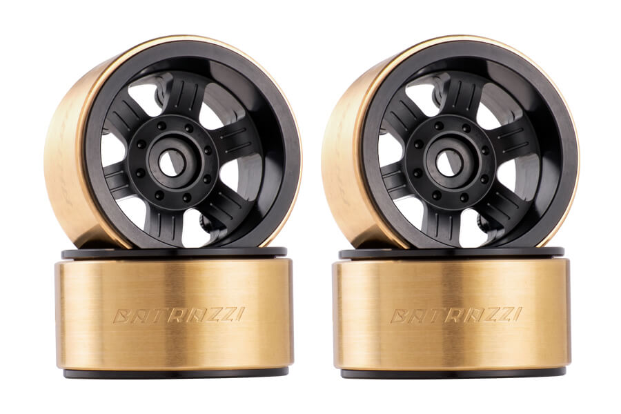 BATRAZZI Aluminum 0.7" Broadside 8-Lug Beadlock Wheels for Axial SCX30 (4pcs)