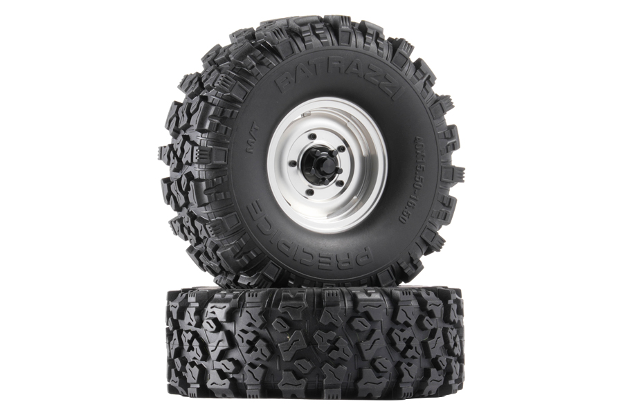 BATRAZZI 1.9” Aluminum Beadlock 4-Slot Road Wheels with Brass Weights (2pcs)