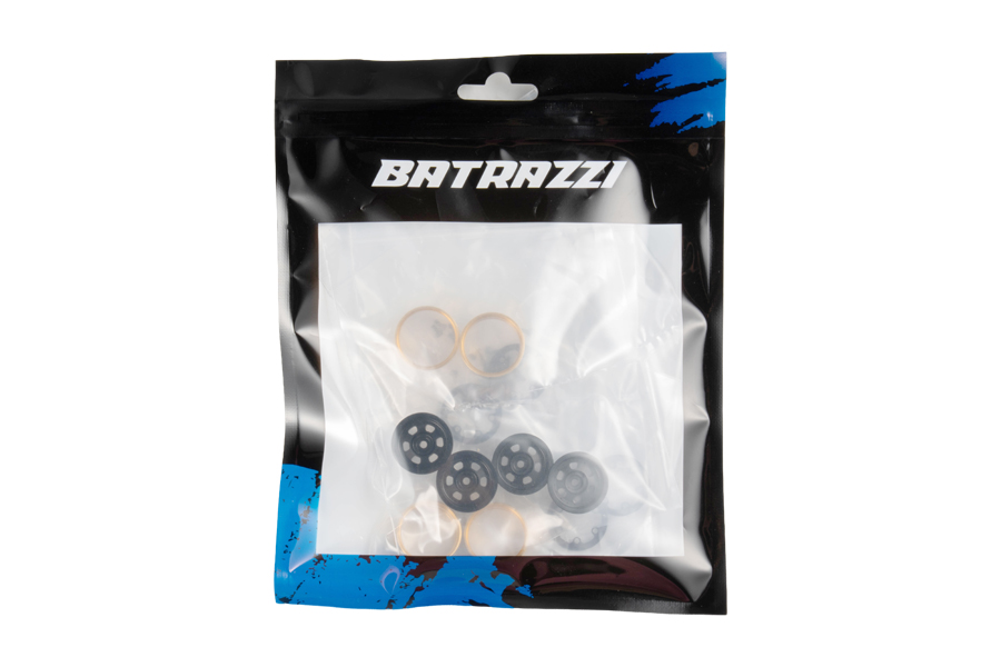 BATRAZZI Aluminum 0.7" Broadside 8-Lug Beadlock Wheels for Axial SCX30 (4pcs)