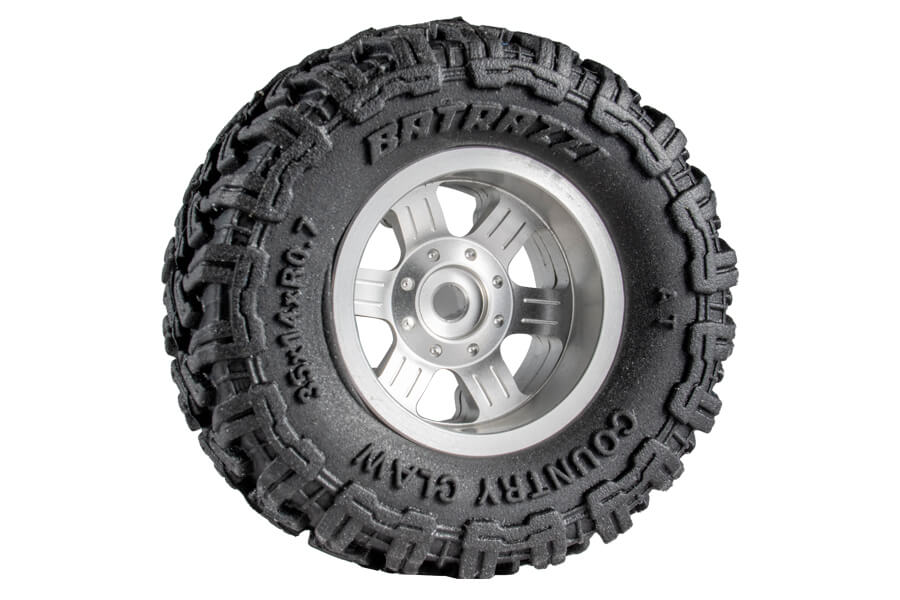 BATRAZZI Aluminum 0.7" Broadside 8-Lug Beadlock Wheels for Axial SCX30 (4pcs)
