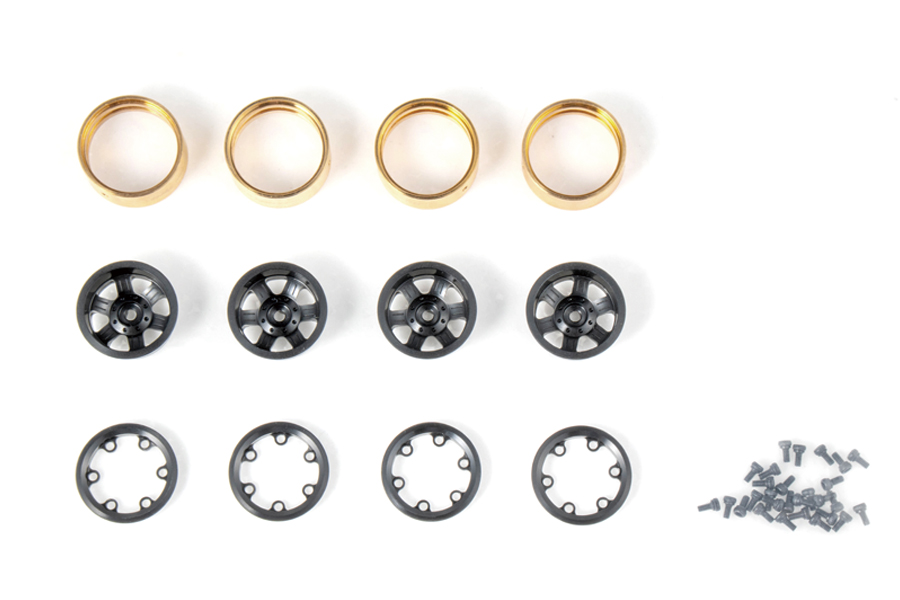 BATRAZZI Aluminum 0.7" Broadside 8-Lug Beadlock Wheels for Axial SCX30 (4pcs)
