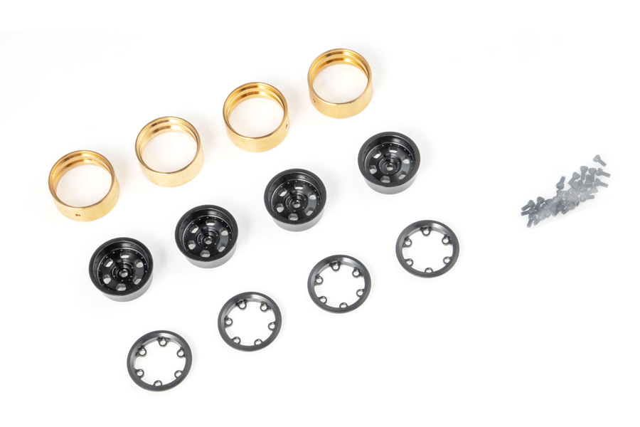 BATRAZZI Aluminum 0.7" Core_X Beadlock Wheels for Axial SCX30 (4pcs)