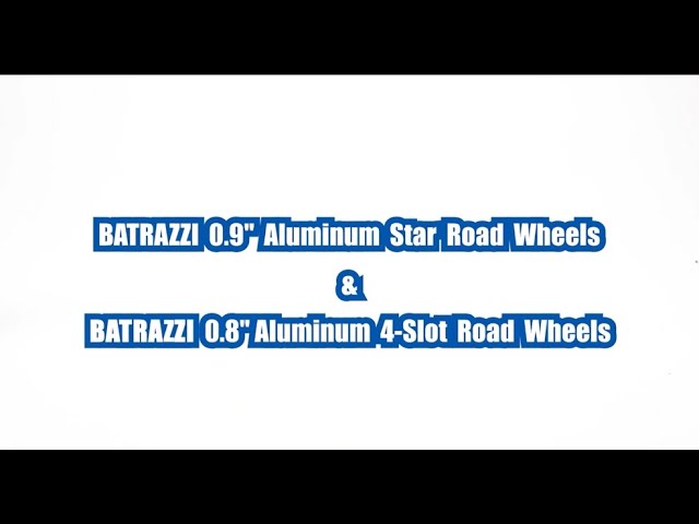 BATRAZZI 0.9" Aluminum Star Road Wheels White 4pcs for SCX24/CR24/FCX24M (D90/D110)