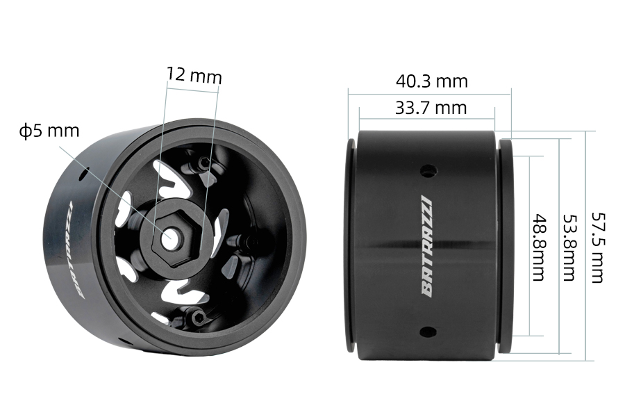 BATRAZZI Aluminum 1.9" Stellar Beadlock Wheels (2pcs)