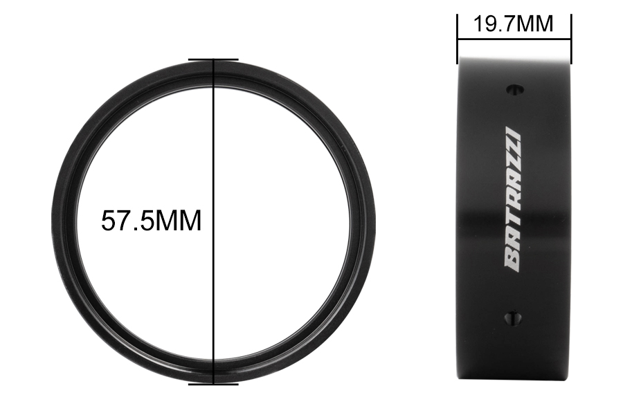 BATRAZZI 57.5*19.7mm Aluminum Clamping Rings for 1.9" Wheels (2pcs)