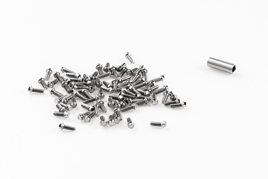 BATRAZZI SS M1.4*4 mm Scale Hex Head Screws (Black / Silver）