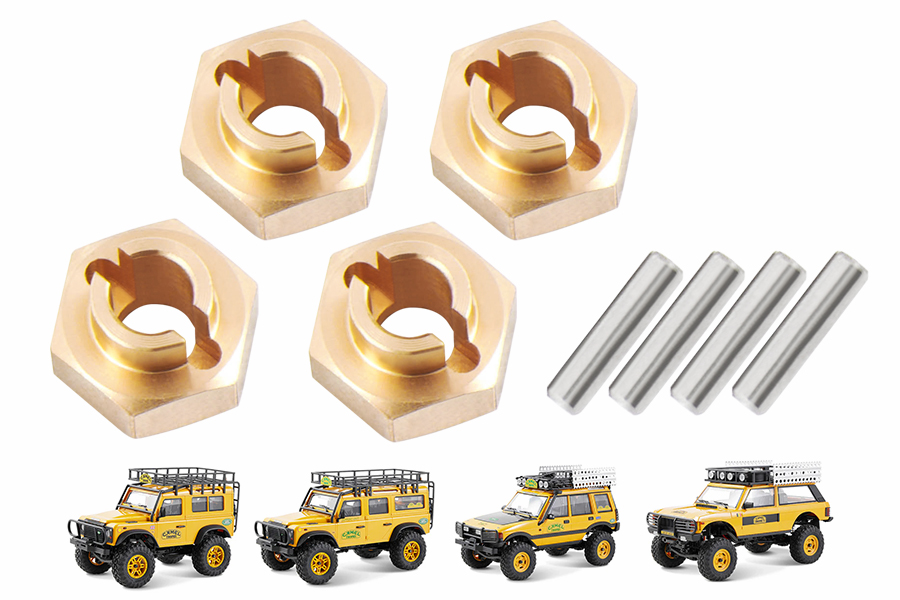 Batrazzi Brass 7mm Wheel Hex Hub Adapter for FCX24M (4pcs)