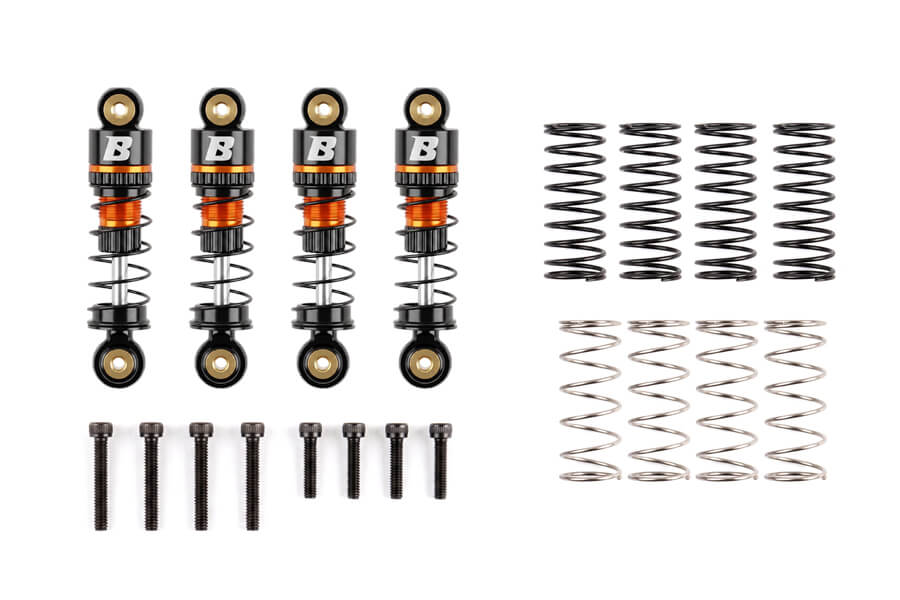 BATRAZZI 32.5mm Oil-filled  Aluminium Shocks  with Quick-Change for FMS FCX24M (4pcs)