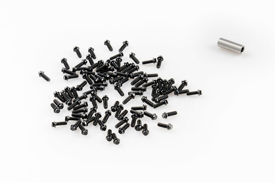 BATRAZZI SS M1.4*4 mm Scale Hex Head Screws (Black / Silver）