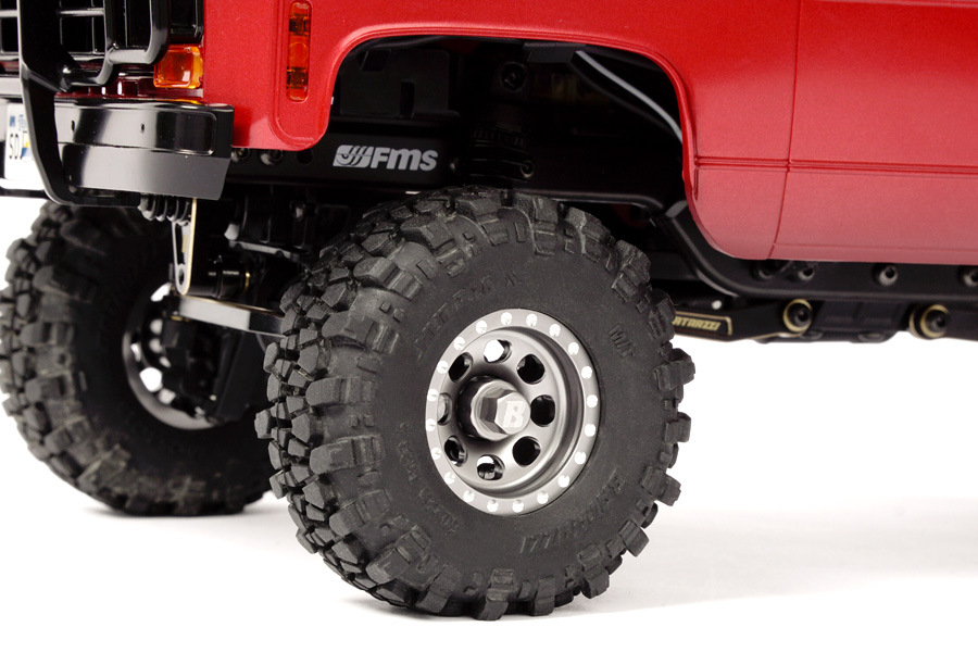 BATRAZZI Aluminum 1.0" D-Hole Beadlock Wheels Gun Metal (4pcs)