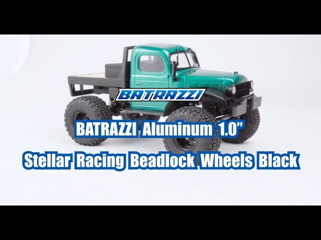 BATRAZZI Aluminum 1.0” Stellar Racing Beadlock Wheels Black (4pcs)
