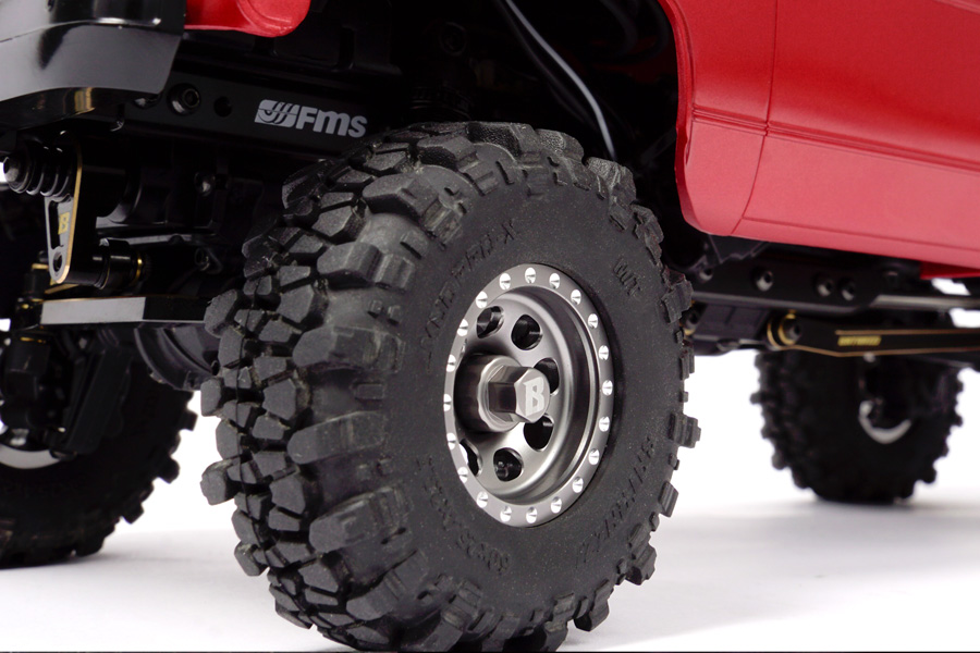 BATRAZZI Aluminum 1.0" D-Hole Beadlock Wheels Gun Metal (4pcs)