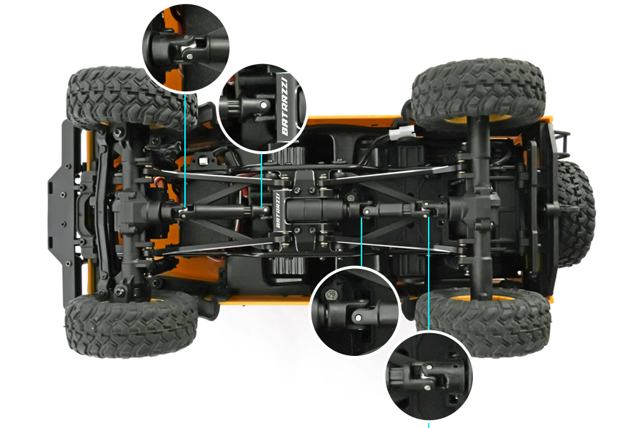 BATRAZZI Stainless Steel Universal Joints for FCX24M and SCX24