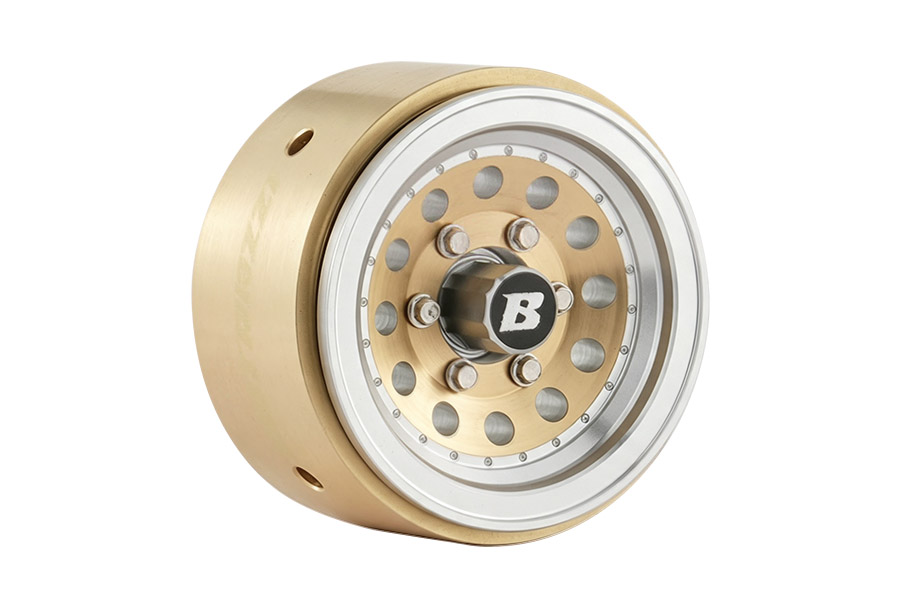 BATRAZZI Aluminum 1.0” Revolver Beadlock Wheels 4pcs(Silver / Black / Silver & Gold)
