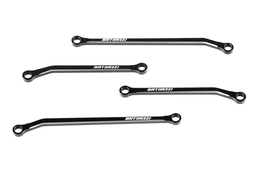 BATRAZZI Aluminum Lower Chassis Link Set for FMS FCX24M Tacoma (Black)