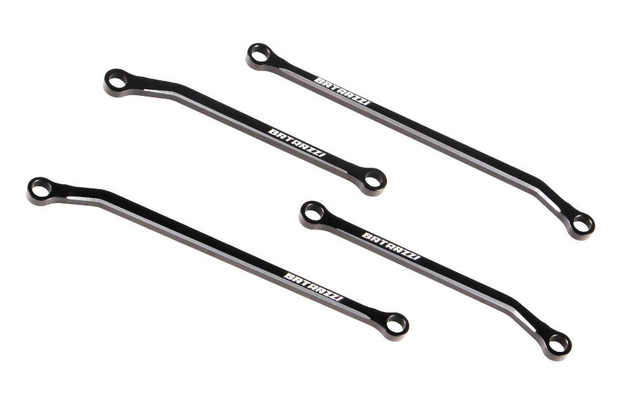BATRAZZI Aluminum Lower Chassis Link Set for FMS FCX24M Tacoma (Black)