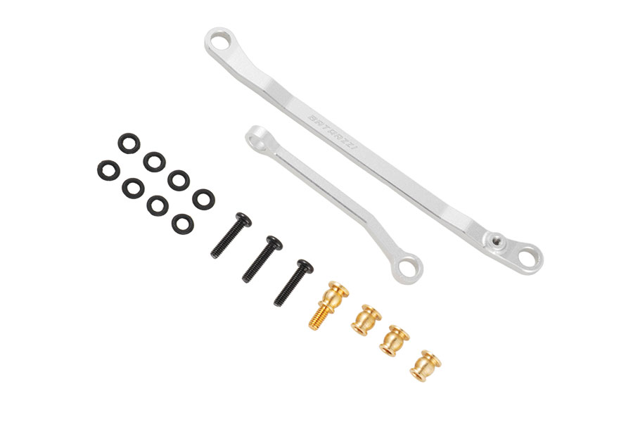 BATRAZZI Aluminum Steering Link Set for FCX18 II (Black/Silver)