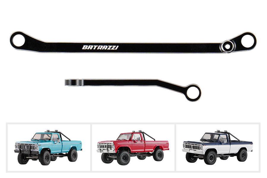 BATRAZZI Aluminum Steering Link Set for FCX18 II (Black/Silver)