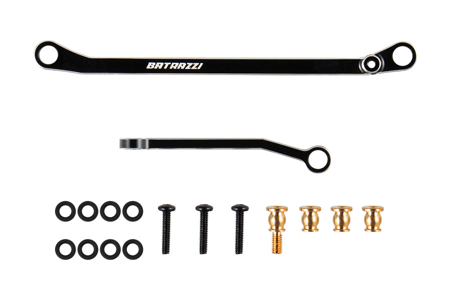 BATRAZZI Aluminum Steering Upgrade Set for FMS FCX18 II (Black)