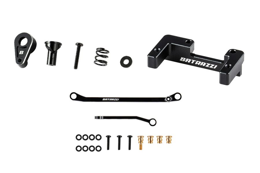 BATRAZZI Aluminum Steering Upgrade Combo for FCX18 II (Black)