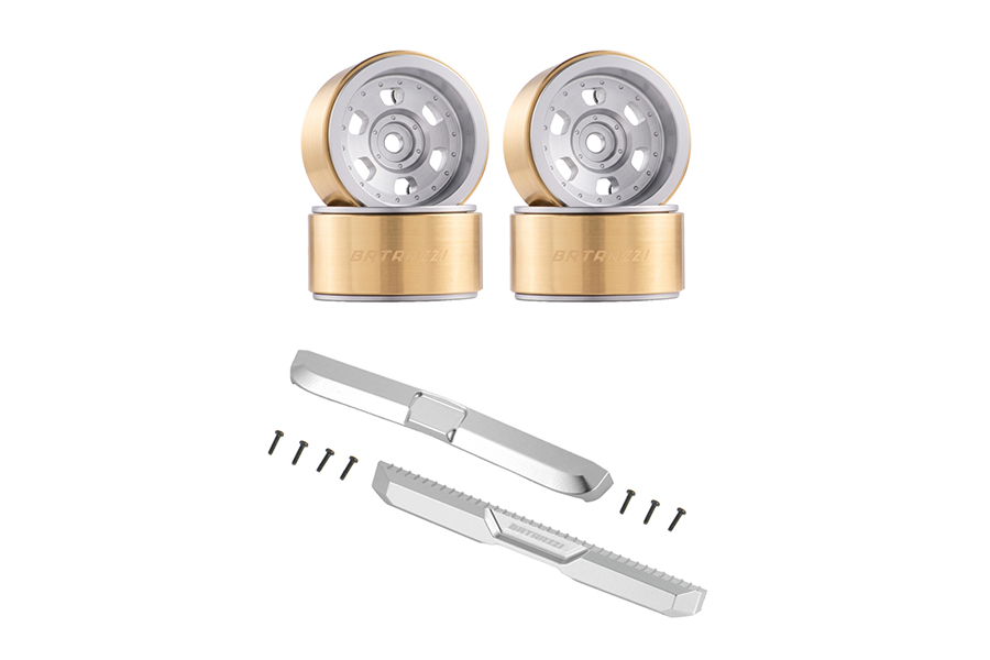 BATRAZZI 0.7" Core_X Beadlock Wheels & Bumper Combo for Axial SCX30
