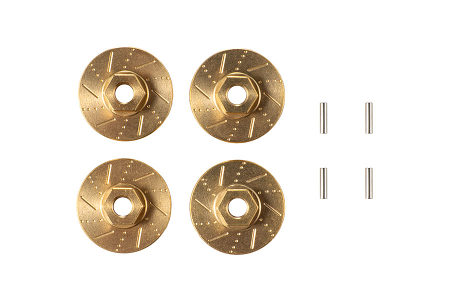 BATRAZZI CNC Brass Brake Disc Upgrade for FMS FCX18 II (Black/Gold)