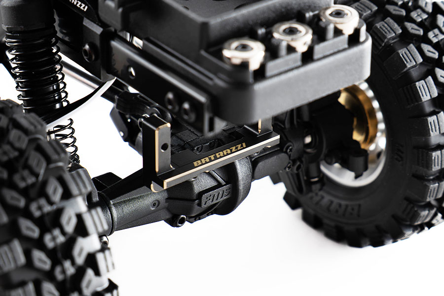 BATRAZZI Brass Steering Servo Mount for FMS FCX18 II (Black/Gold)