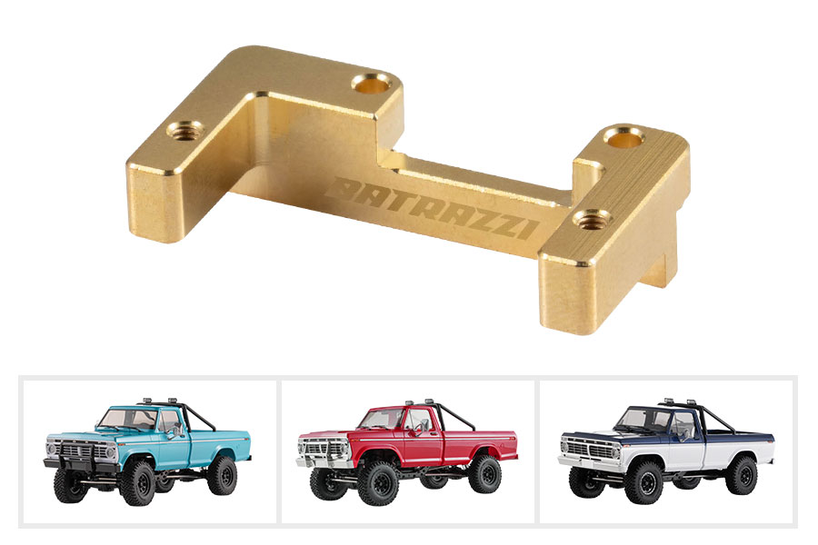 BATRAZZI Brass Steering Servo Mount for FMS FCX18 II (Black/Gold)