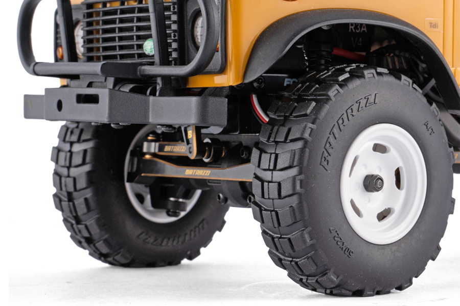 BATRAZZI 0.9" Aluminum Star Road Wheels White 4pcs for SCX24/CR24/FCX24M (D90/D110)