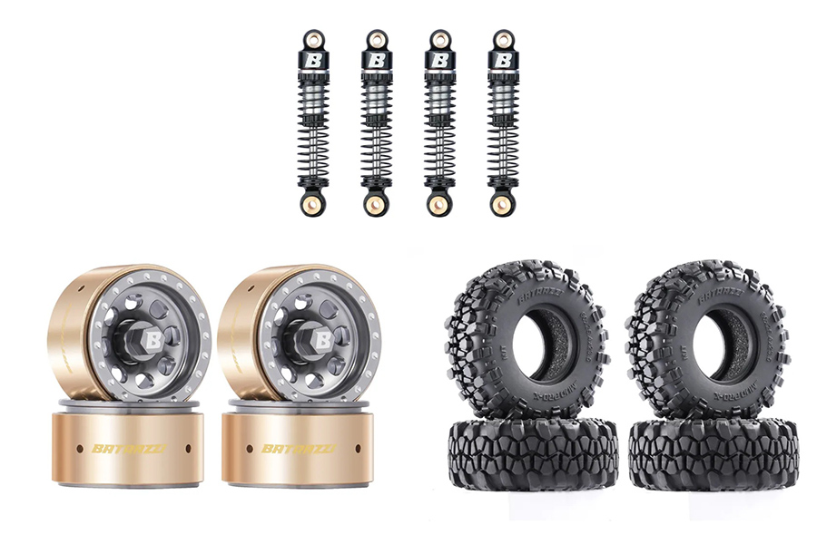 BATRAZZI Shock & Wheel Tire Upgrade Combo for FCX18