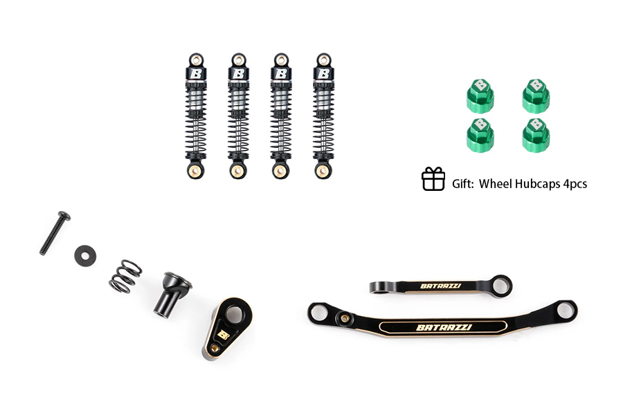 BATRAZZI Steering Set & Oil-filled Shocks Combo for FCX18 (First Gen)