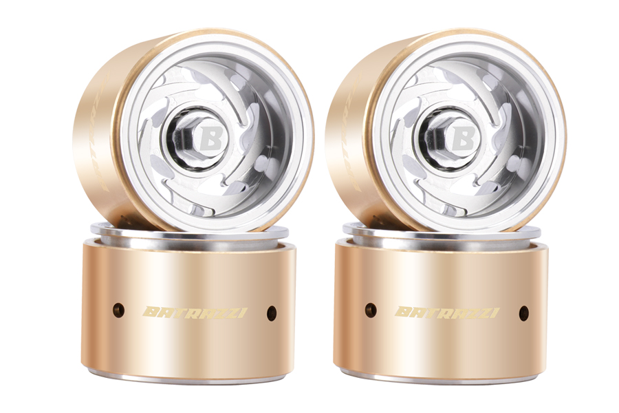 BATRAZZI Aluminum 1.0” Stellar Racing Beadlock Wheels Chrome (4 pcs)