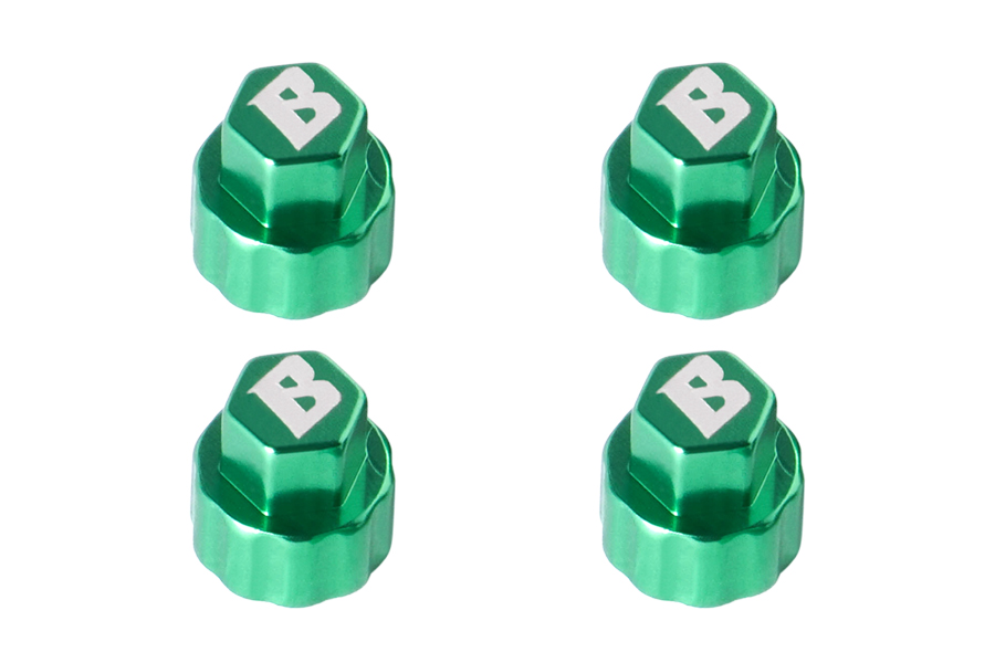 BATRAZZI M3 Aluminum Wheel Hub Covers for FCX18 & FCX24 Green（4pcs）