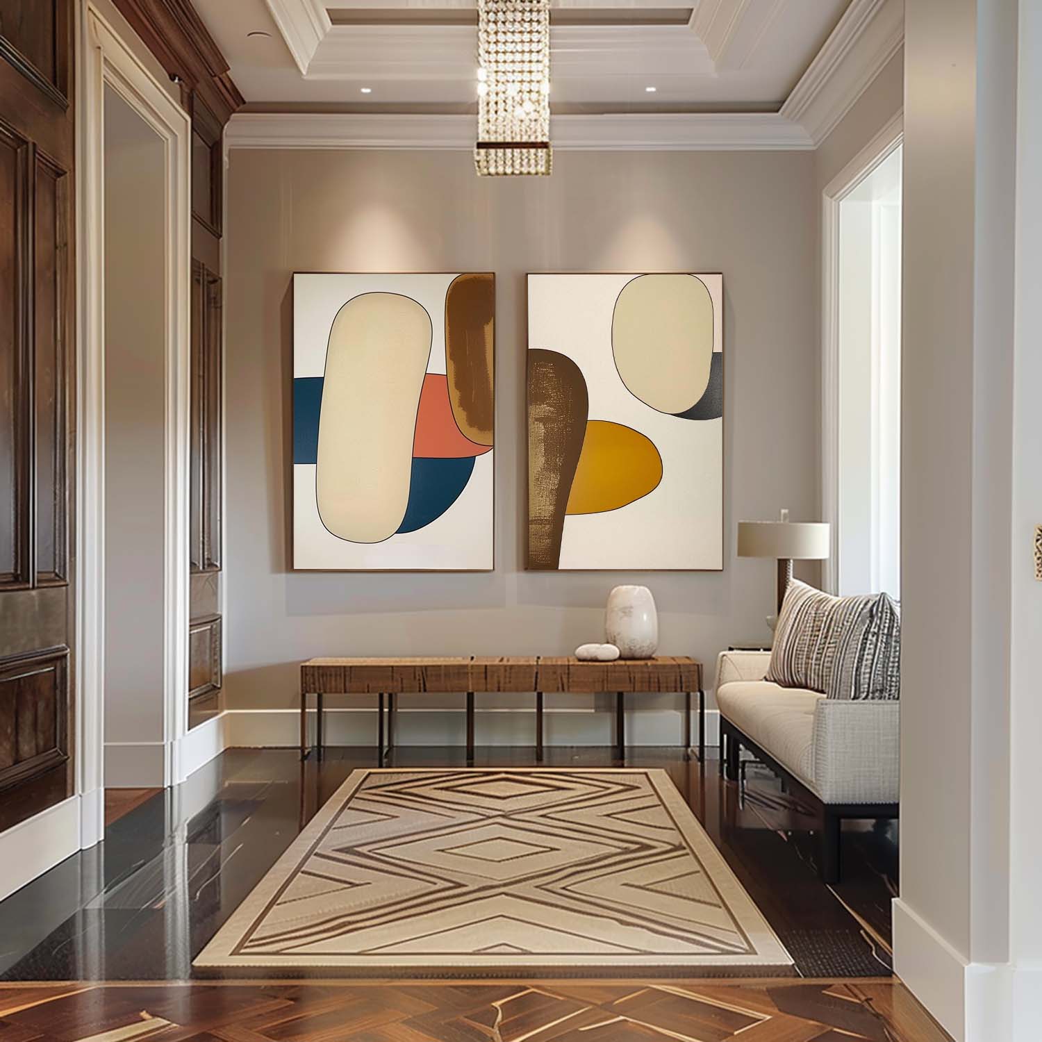 Abstract Graffiti Art Painting hand-painted Set Of 2 #HM1171