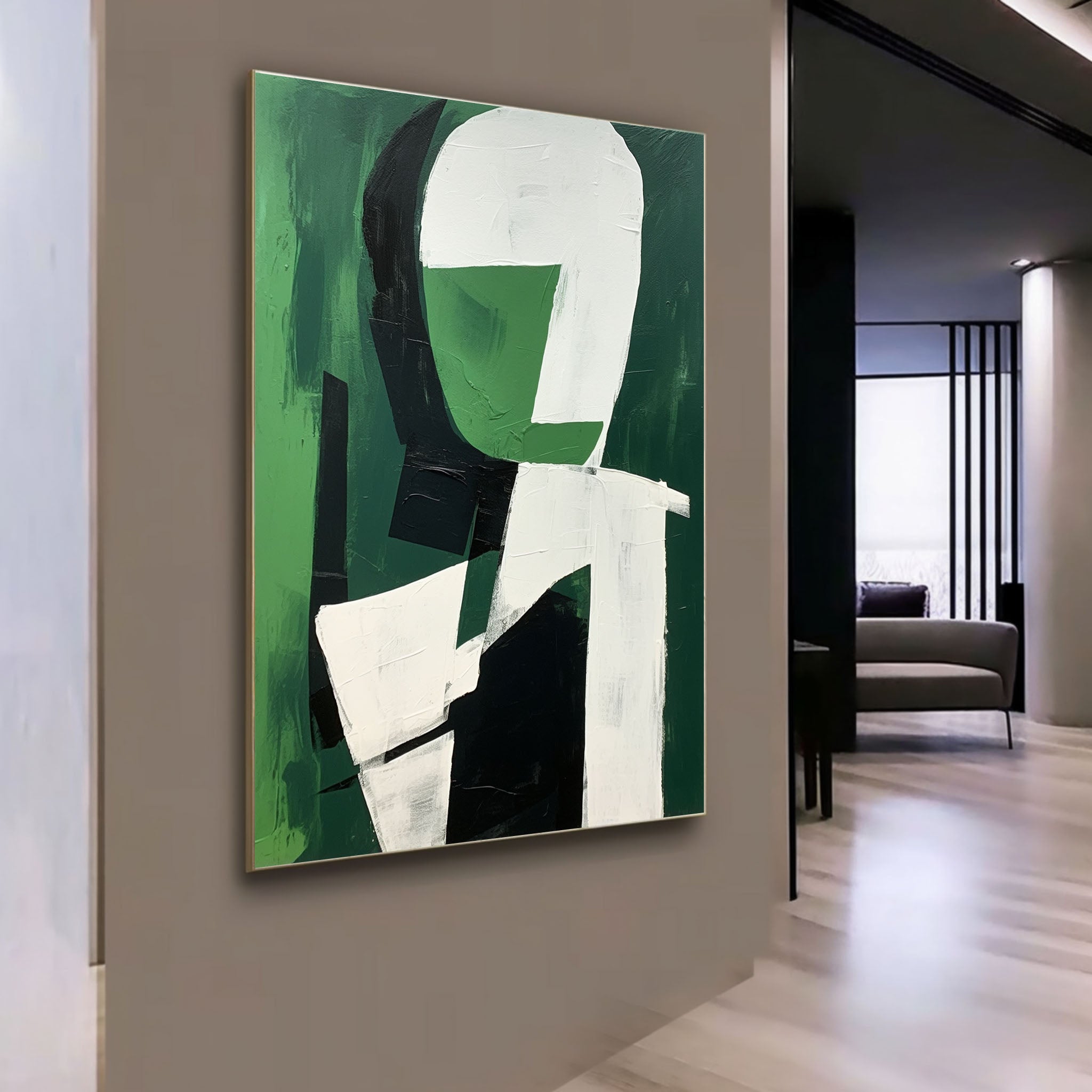 Contemporary Minimalist Art Painting hand - painted #HM568