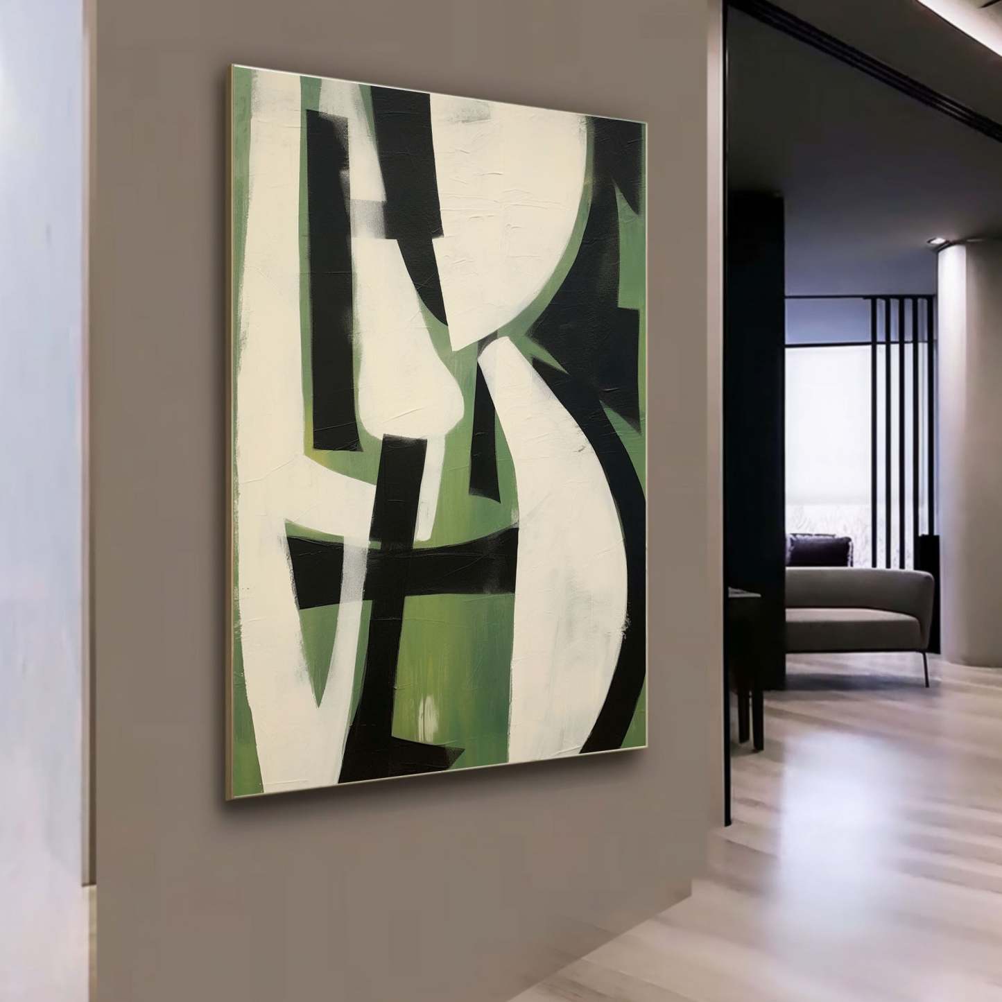 Contemporary Minimalist Art Painting hand - painted #HM175