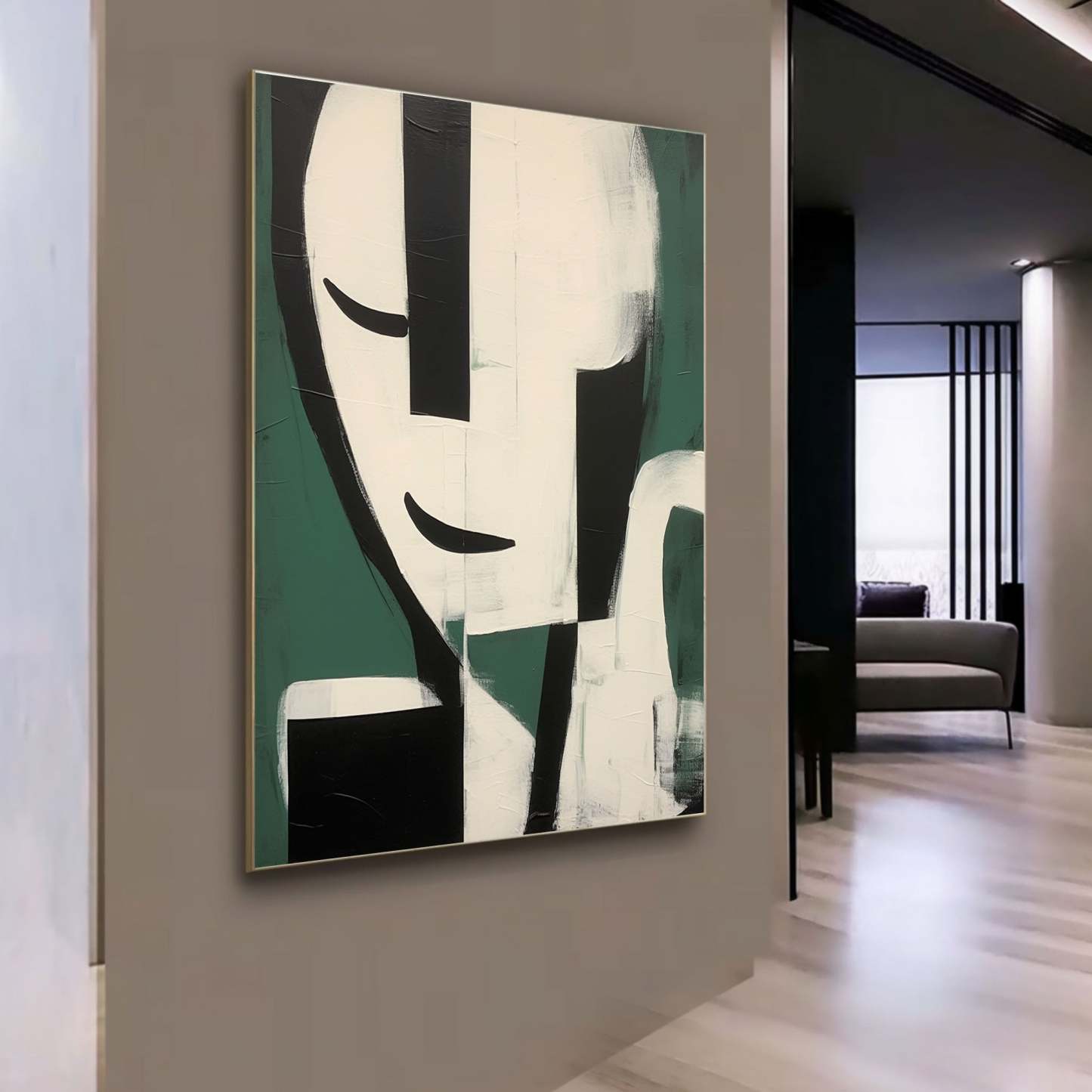 Contemporary Minimalist Art Painting hand - painted #HM601