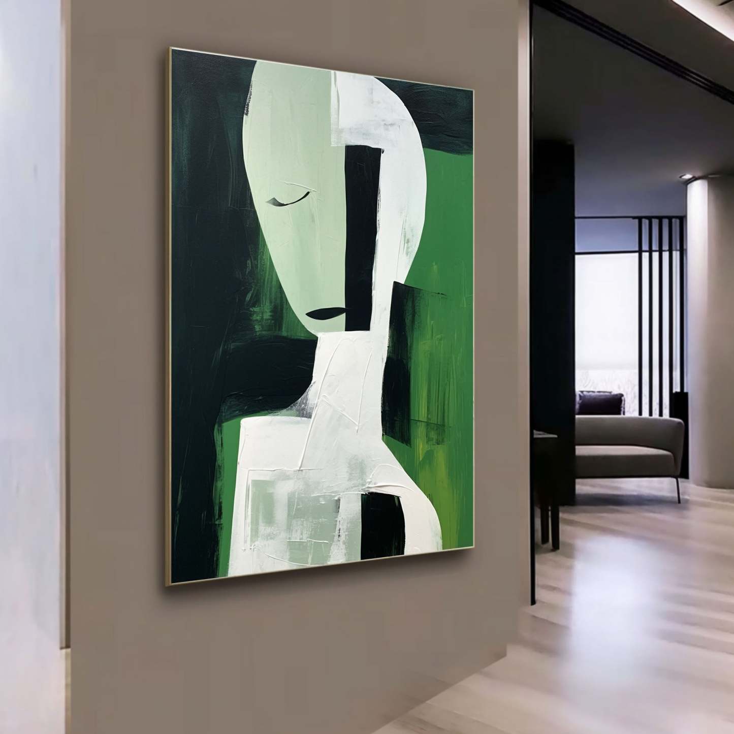 Contemporary Minimalist Art Painting hand - painted #HM600