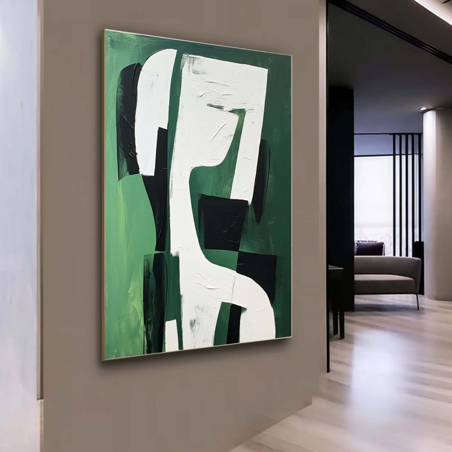 Contemporary Minimalist Art Painting hand - painted #HM581