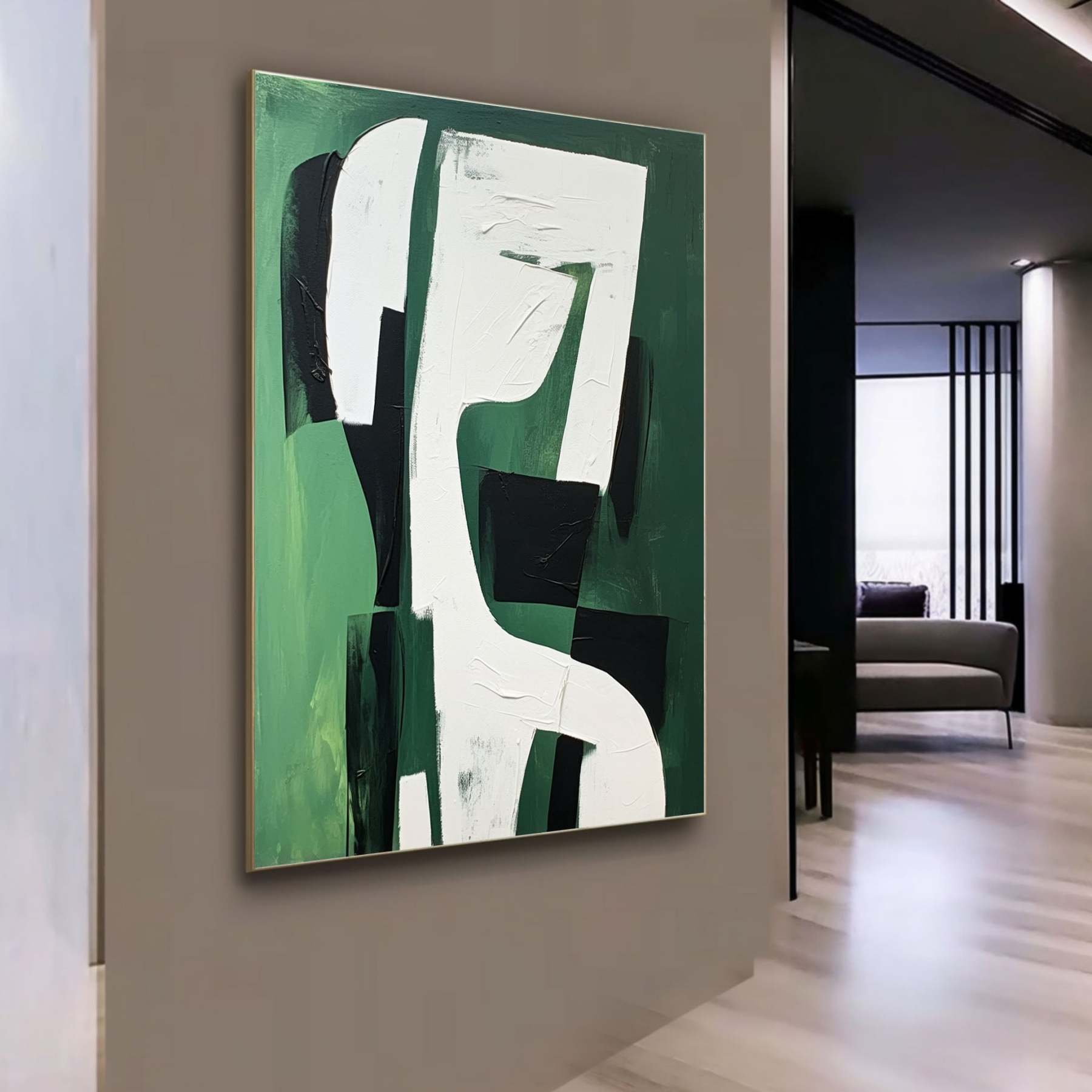 Contemporary Minimalist Art Painting hand - painted #HM581