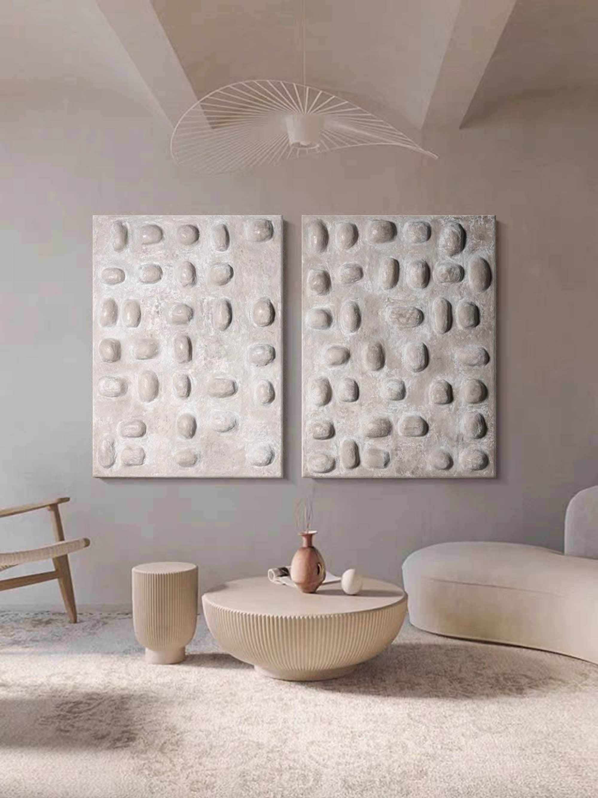 Wabi-Sabi Art Painting hand - painted Set Of 2 #HM641-Homemural