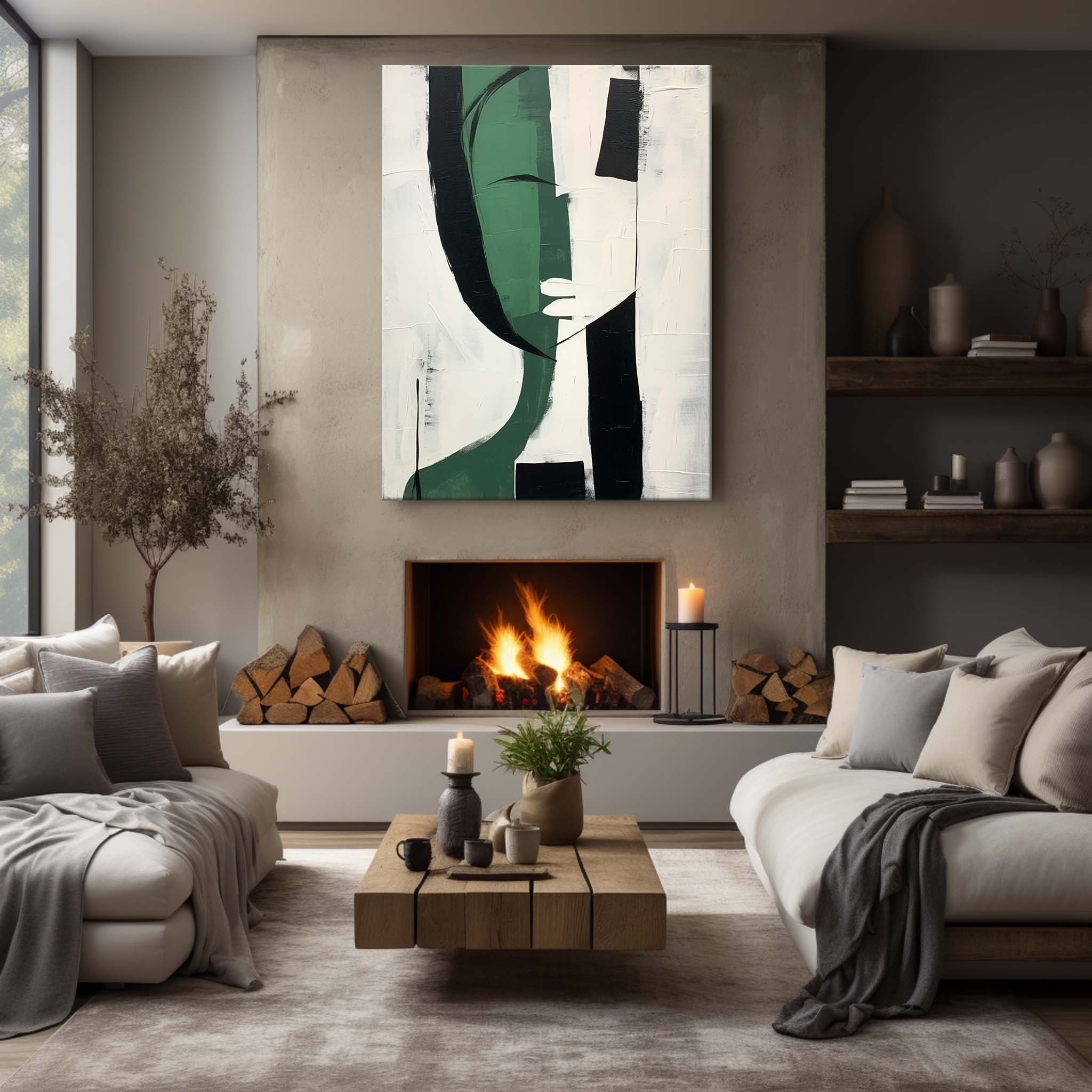 Contemporary Minimalist Art Painting hand - painted #HM123-Homemural