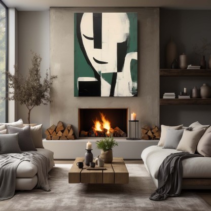 Contemporary Minimalist Art Painting hand - painted #HM601