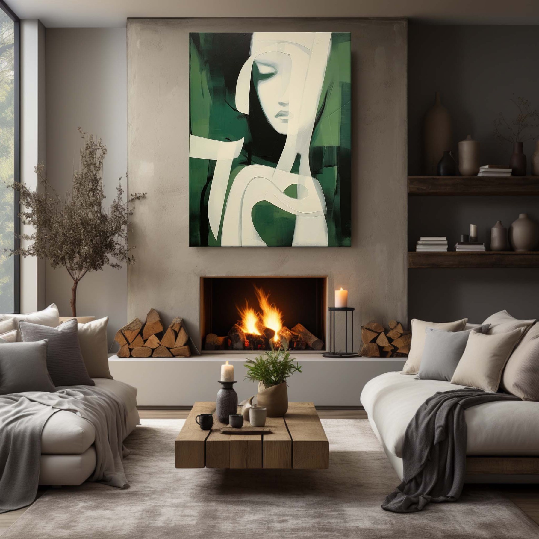 Contemporary Minimalist Art Painting hand - painted #HM140-Homemural